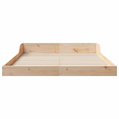 Sengestel Brun 135 190 Cm Massivt Fyrretræ - Billede 6