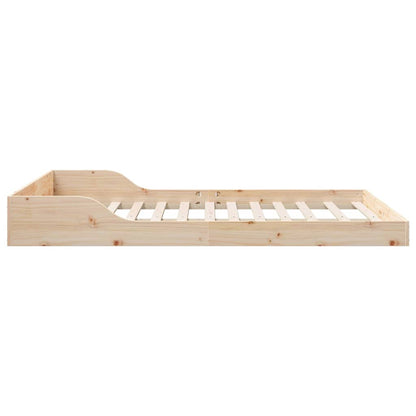 Sengestel Brun 135 190 Cm Massivt Fyrretræ - Billede 7