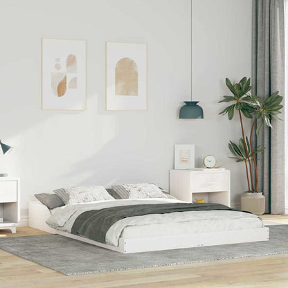Sengestel Hvid 120 X 190 Cm Massivt Fyrretræ - Hovedbillede