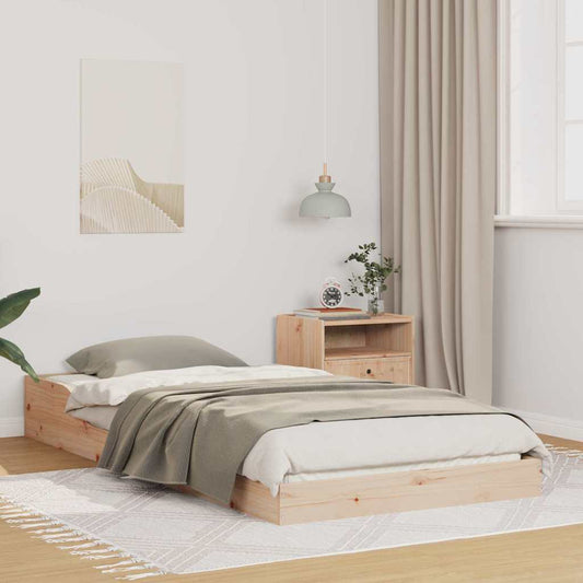 Sengestel Brun 100 X 200 Cm Massivt Fyrretræ - Hovedbillede