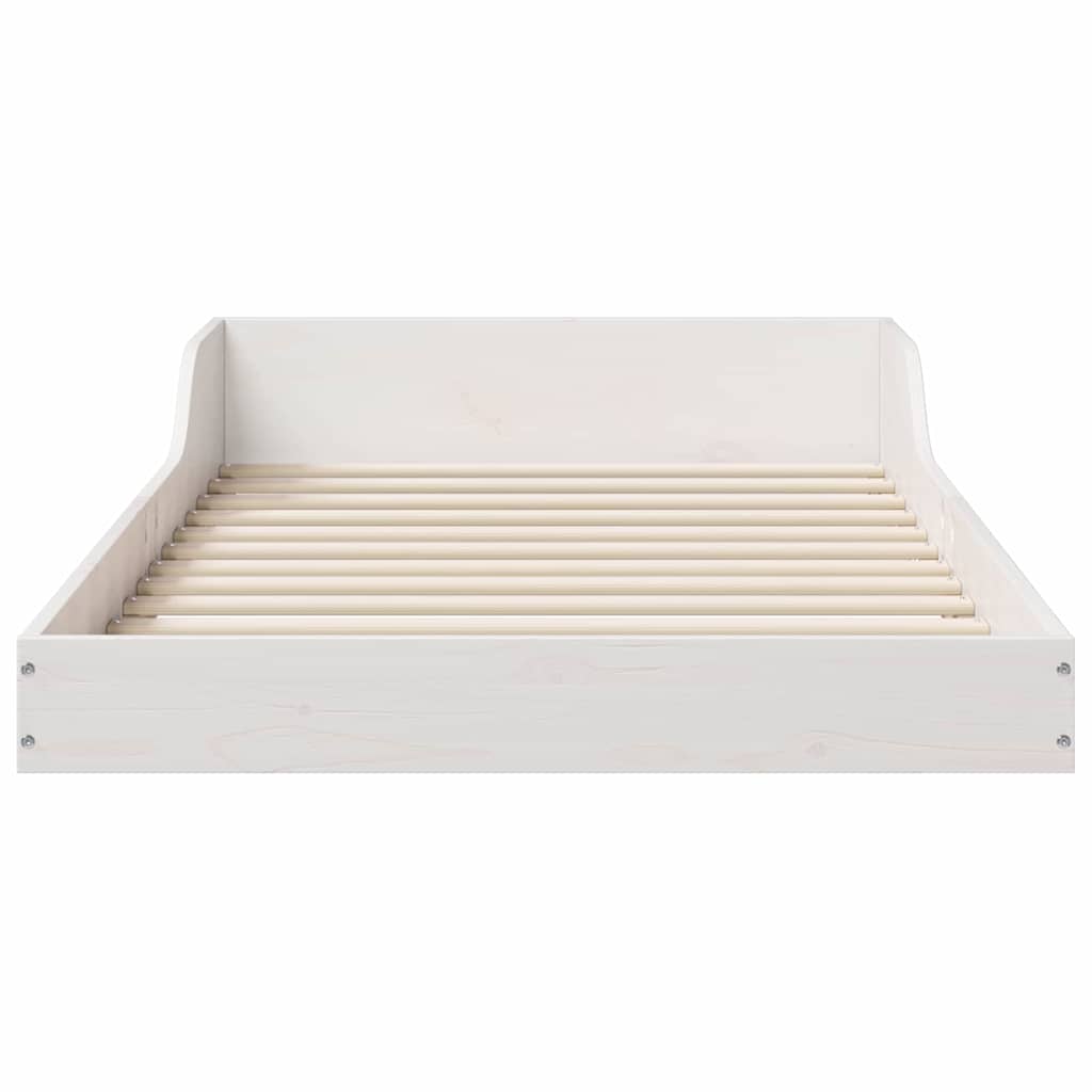 Sengestel Hvid 90 200 Cm Massivt Fyrretræ - Billede 6