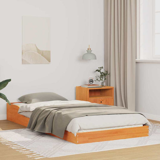 Sengestel Gyldenbrun 90 X 190 Cm Massivt Fyrretræ - Hovedbillede