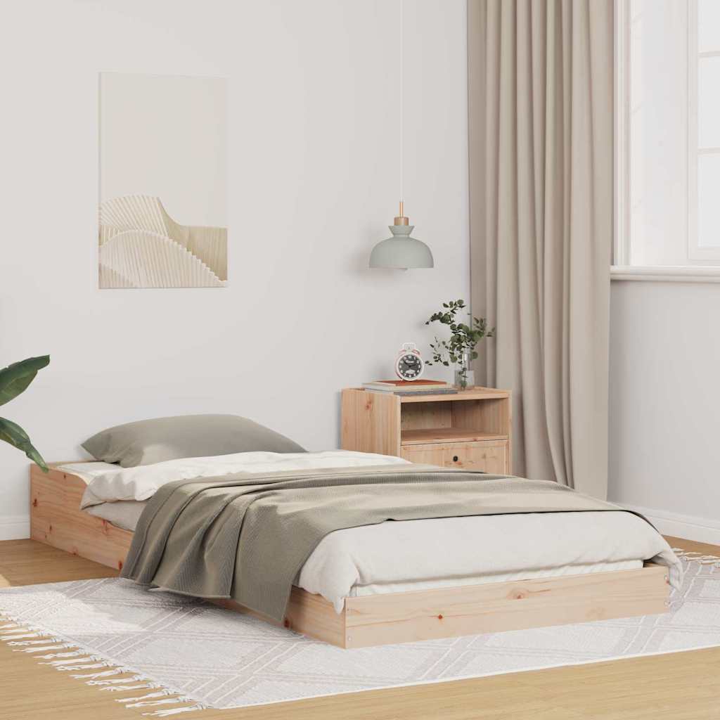 Sengestel Brun 90 X 210 Cm Massivt Fyrretræ - Hovedbillede