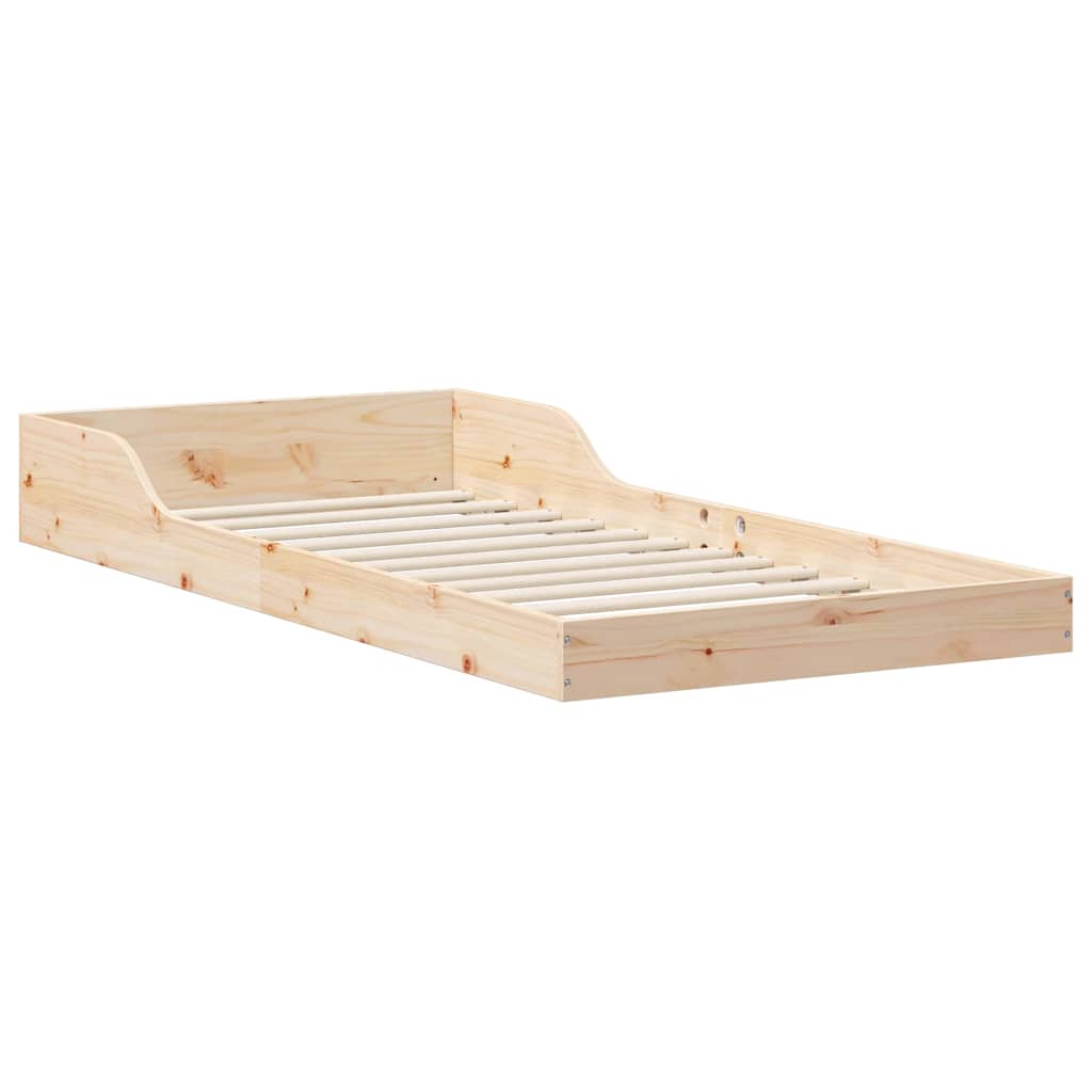Sengestel Brun 90 210 Cm Massivt Fyrretræ - Billede 2