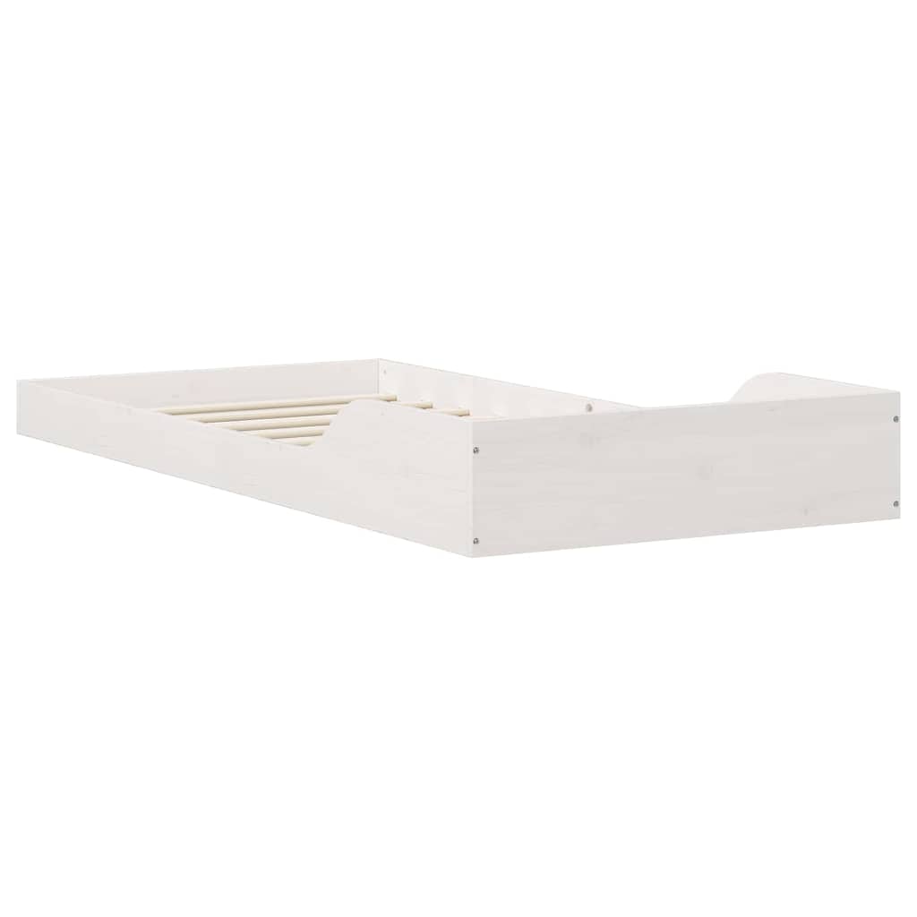 Sengestel Hvid 90 210 Cm Massivt Fyrretræ - Billede 8