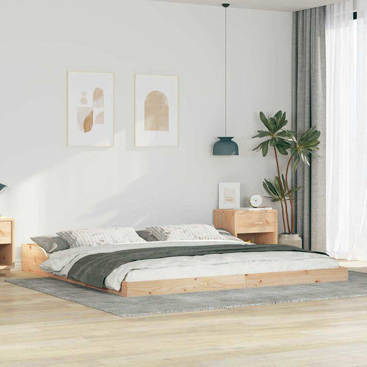 Sengestel Brun 180 210 Cm Massivt Fyrretræ - Hovedbillede