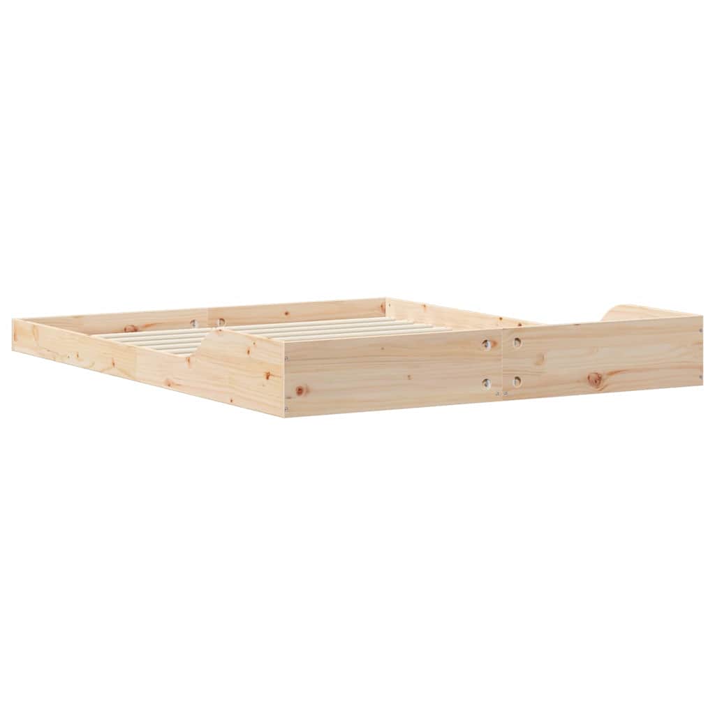 Sengestel Brun 160 220 Cm Massivt Fyrretræ - Billede 8