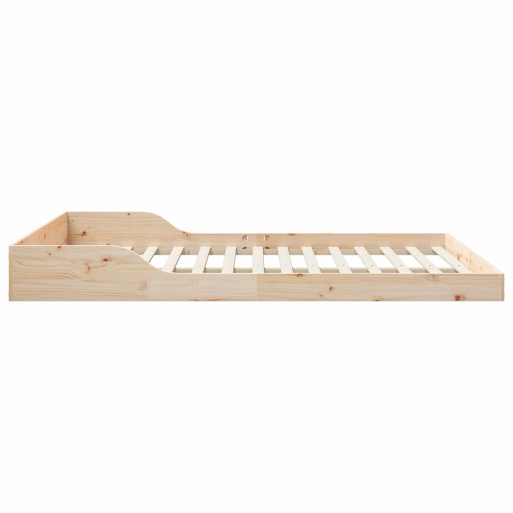 Sengestel Brun 160 220 Cm Massivt Fyrretræ - Billede 7