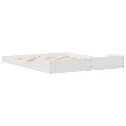 Sengestel Hvid 160 220 Cm Massivt Fyrretræ - Billede 8