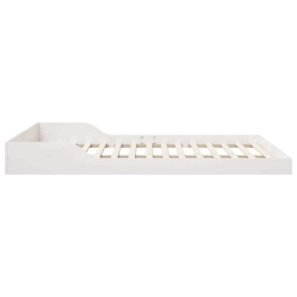 Sengestel Hvid 160 220 Cm Massivt Fyrretræ - Billede 7