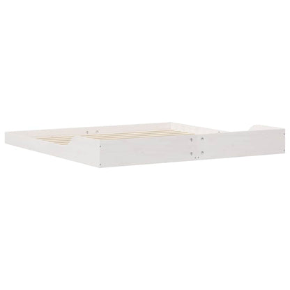 Sengestel Hvid 200 220 Cm Massivt Fyrretræ - Billede 8