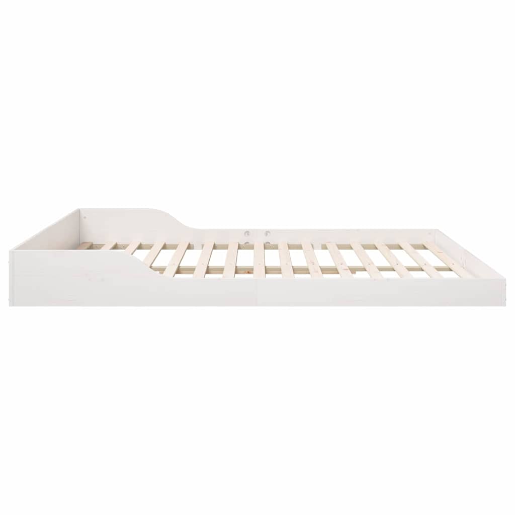 Sengestel Hvid 200 220 Cm Massivt Fyrretræ - Billede 7