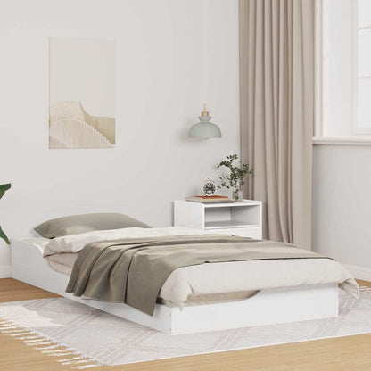 Gulv Seng Ramme Hvid 90 200 Cm Massivt Fyrretræ - Hovedbillede