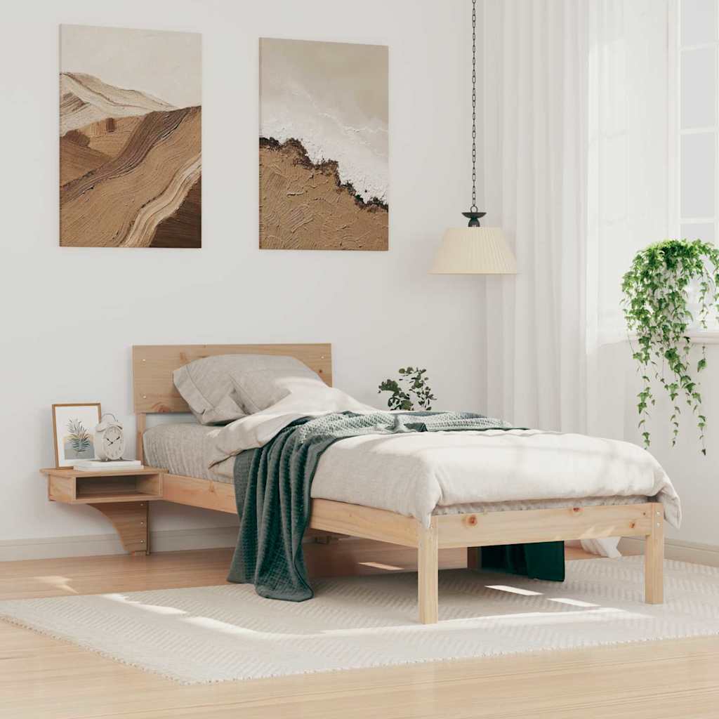 Sengestel Med Hovedgærde Massiv Fyrretræ - Variant 873472