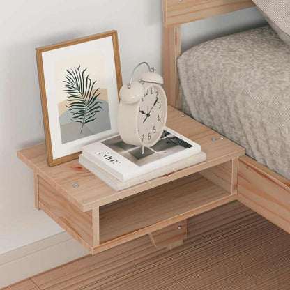 Sengestel Med Sengeborde Med Hovedgærde Brun Massivt Fyrretræ - Billede 5