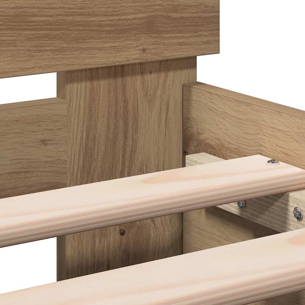 Sengestel Artisan Egetræ 180 X 200 Cm Konstrueret Træ - Billede 9