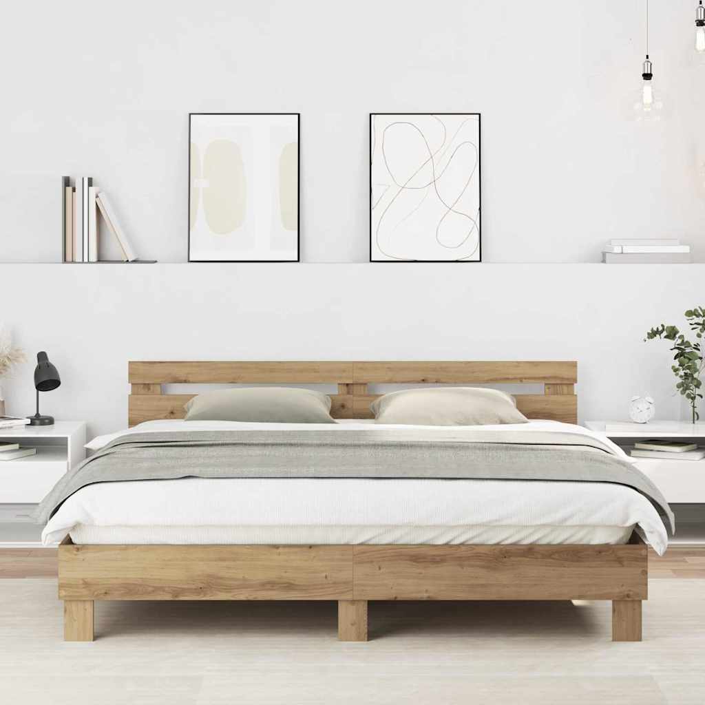 Sengestel Artisan Egetræ 180 X 200 Cm Konstrueret Træ - Hovedbillede