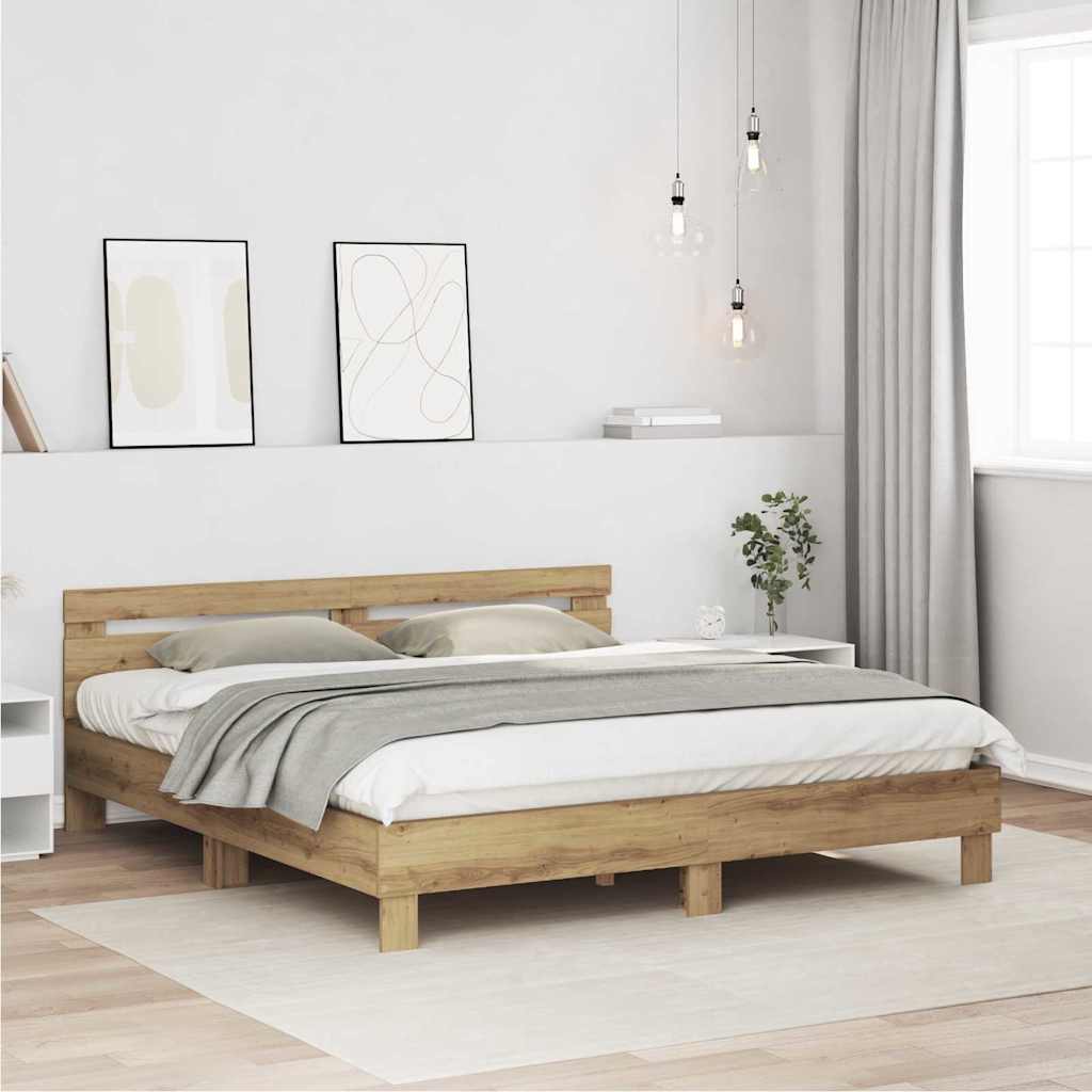 Sengestel Artisan Egetræ 180 X 200 Cm Konstrueret Træ - Billede 5