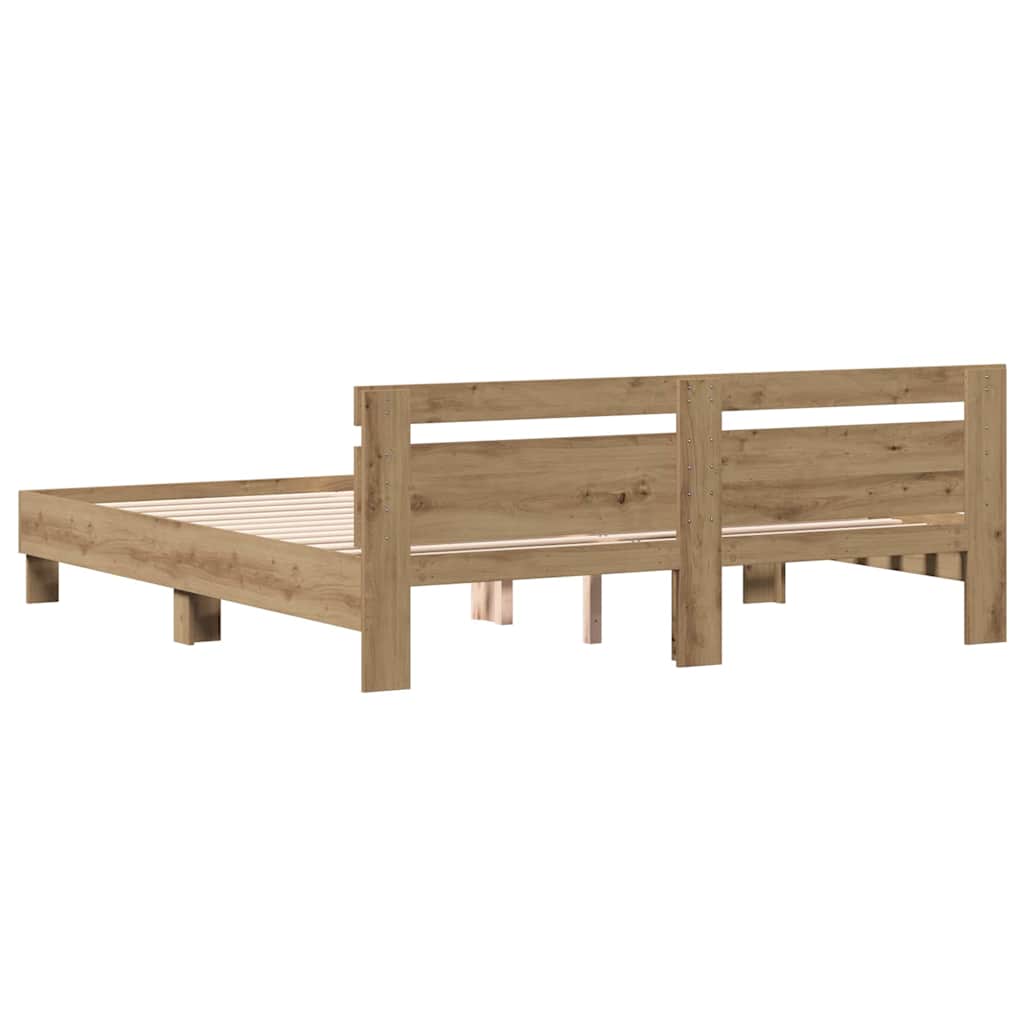 Sengestel Artisan Egetræ 180 X 200 Cm Konstrueret Træ - Billede 8