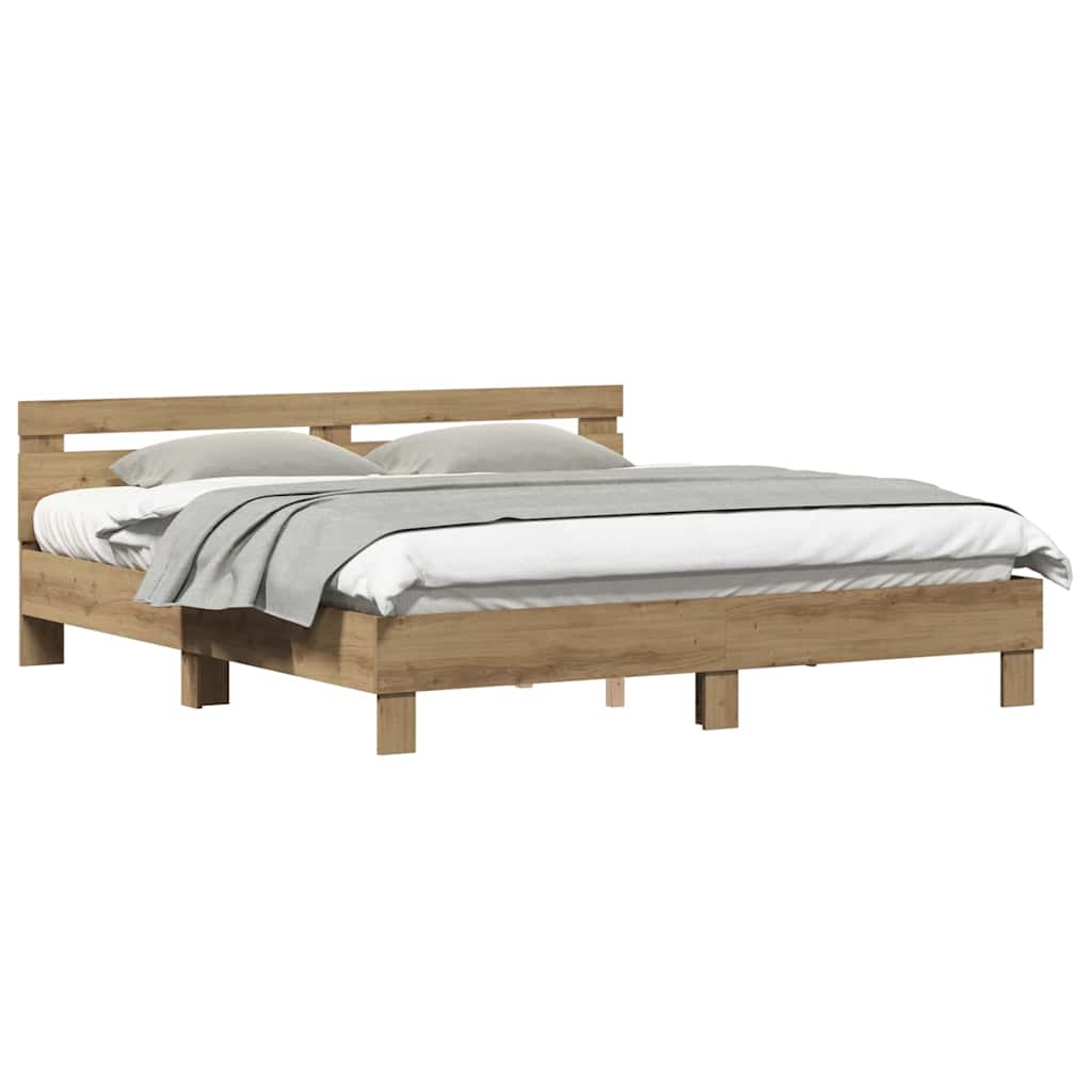 Sengestel Artisan Egetræ 180 X 200 Cm Konstrueret Træ - Billede 3