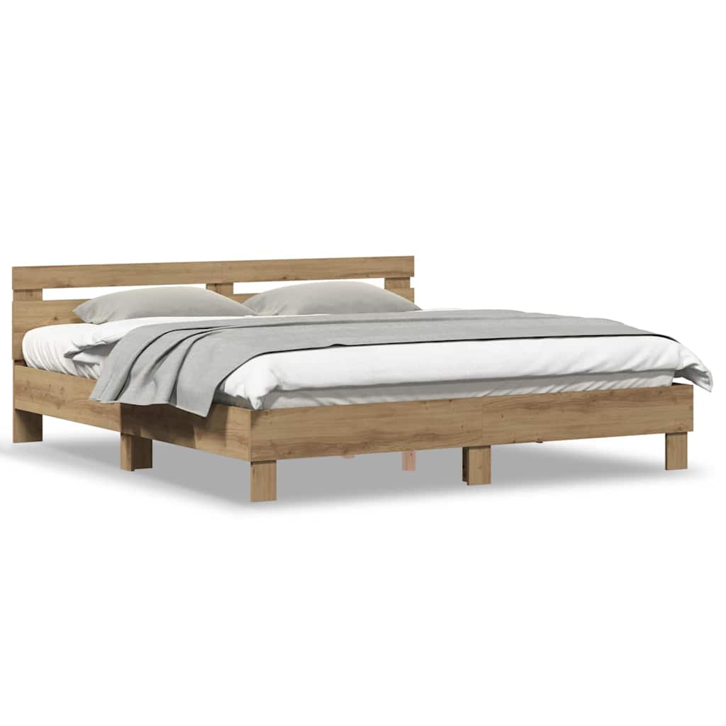 Sengestel Artisan Egetræ 180 X 200 Cm Konstrueret Træ - Billede 4