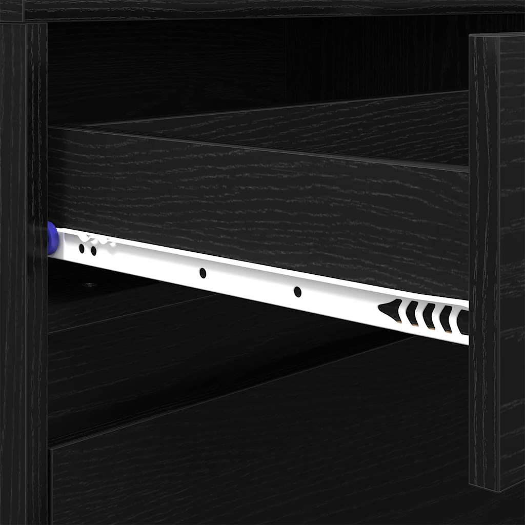 Tv-skab Sort 182 X 34 X 50 Cm - Billede 11