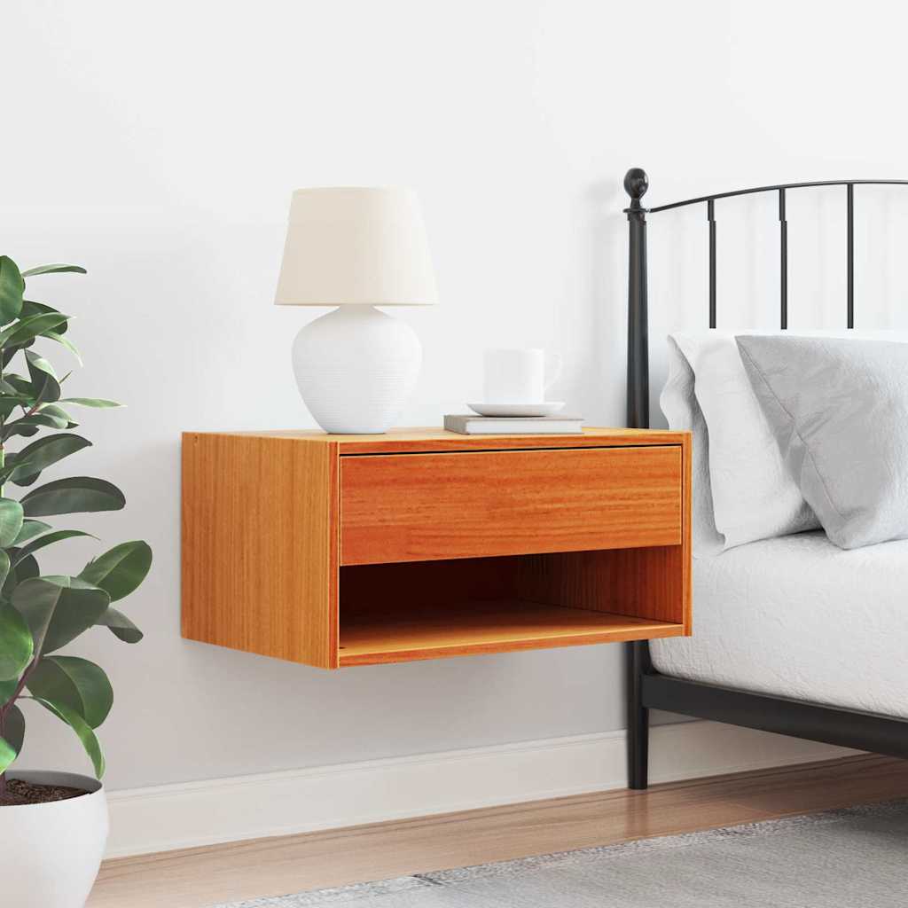 Sengebord Voks 50 X 32,5 X 24 Cm Massivt Fyrretræ - Billede 4