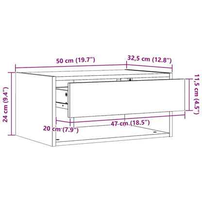 Sengebord Voks 50 X 32,5 X 24 Cm Massivt Fyrretræ - Billede 13