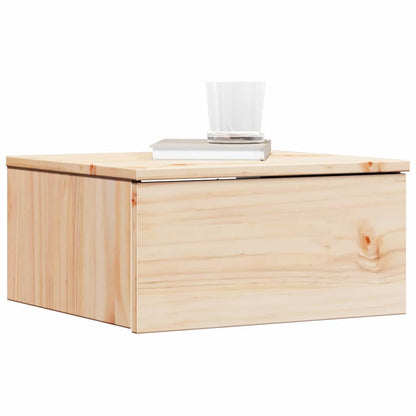 Sengebord Med Skuffe Brun 37 X 35 X 18,5 Cm Massivt Fyrretræ - Billede 3