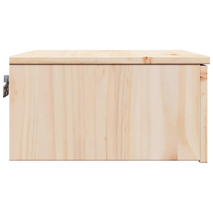 Sengebord Med Skuffe Brun 37 X 35 X 18,5 Cm Massivt Fyrretræ - Billede 7