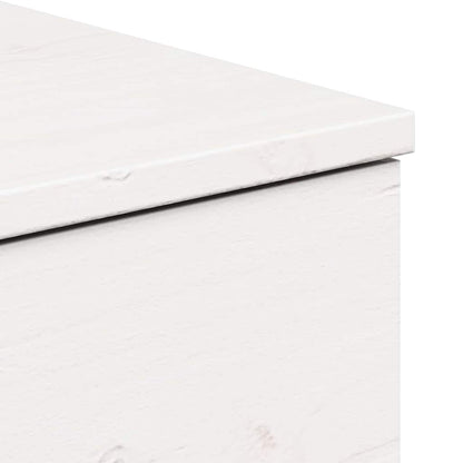 Sengebord Med Skuffe Hvid 37 X 35 X 18,5 Cm Massivt Fyrretræ - Billede 9