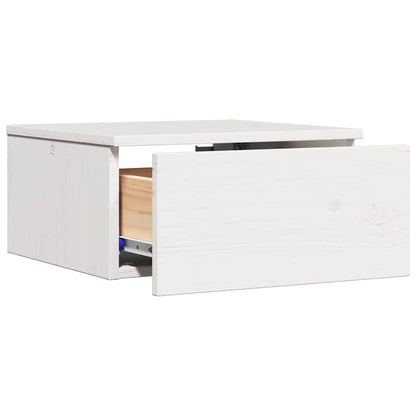 Sengebord 2 Pcs Hvid 37 X 35 X 18,5 Cm Massivt Fyrretræ - Billede 6