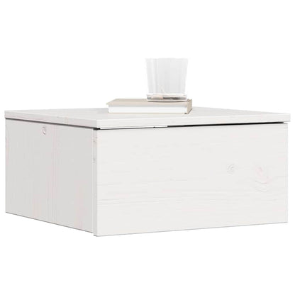 Sengebord 2 Pcs Hvid 37 X 35 X 18,5 Cm Massivt Fyrretræ - Billede 3