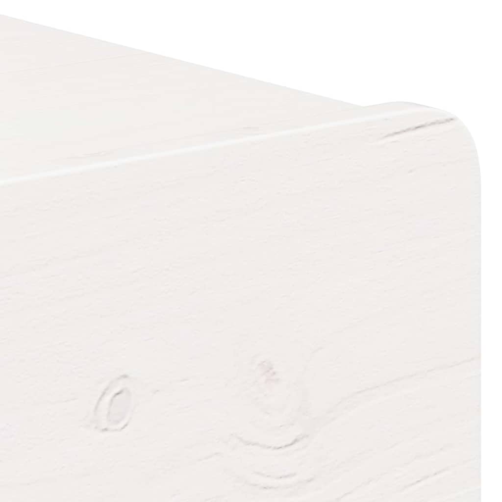 Sengebord 2 Pcs Hvid 44 X 32.5 X 40 Cm Massivt Fyrretræ - Billede 10