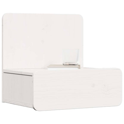 Sengebord 2 Pcs Hvid 44 X 32.5 X 40 Cm Massivt Fyrretræ - Billede 3