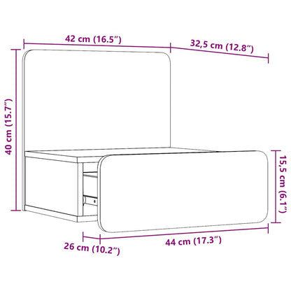 Sengebord 2 Pcs Hvid 44 X 32.5 X 40 Cm Massivt Fyrretræ - Billede 13