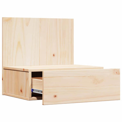 Sengebord Med Skuffe Brun 42 X 32,5 X 40 Cm Massivt Fyrretræ - Billede 5