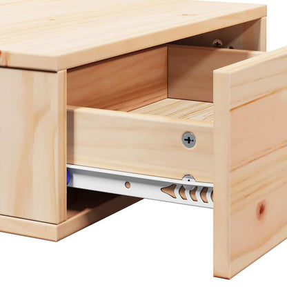Sengebord 2 Pcs Brun 42 X 32,5 X 40 Cm Massivt Fyrretræ - Billede 11