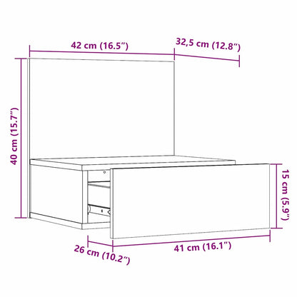 Sengebord Med Skuffe 42 X 32,5 X 40 Cm Massivt Fyrretræ - Billede 12