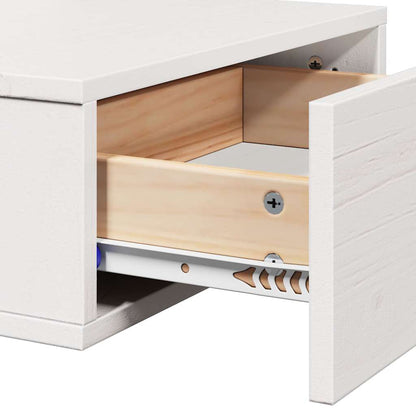 Sengebord 2 Pcs Hvid 42 X 32,5 X 40 Cm Massivt Fyrretræ - Billede 11