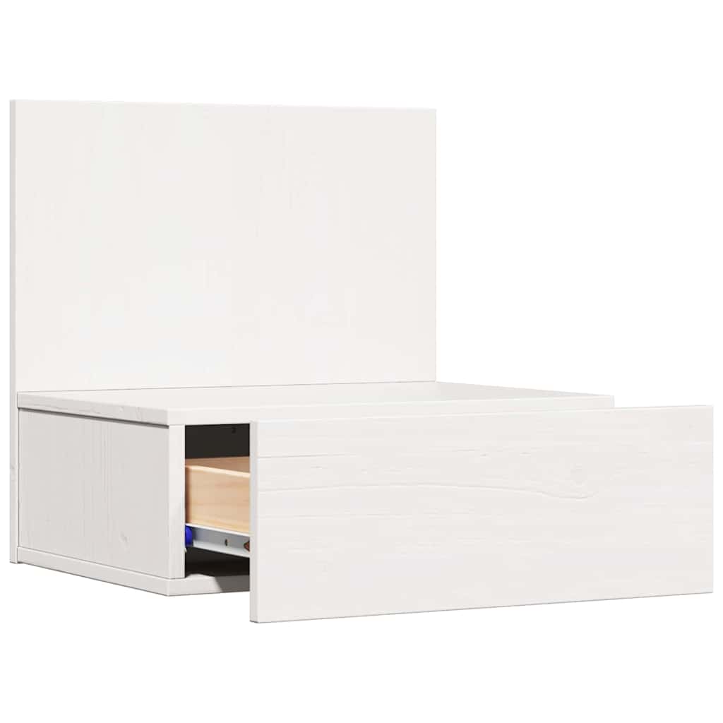 Sengebord 2 Pcs Hvid 42 X 32,5 X 40 Cm Massivt Fyrretræ - Billede 6