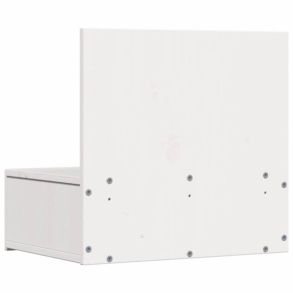 Sengebord 2 Pcs Hvid 42 X 32,5 X 40 Cm Massivt Fyrretræ - Billede 9