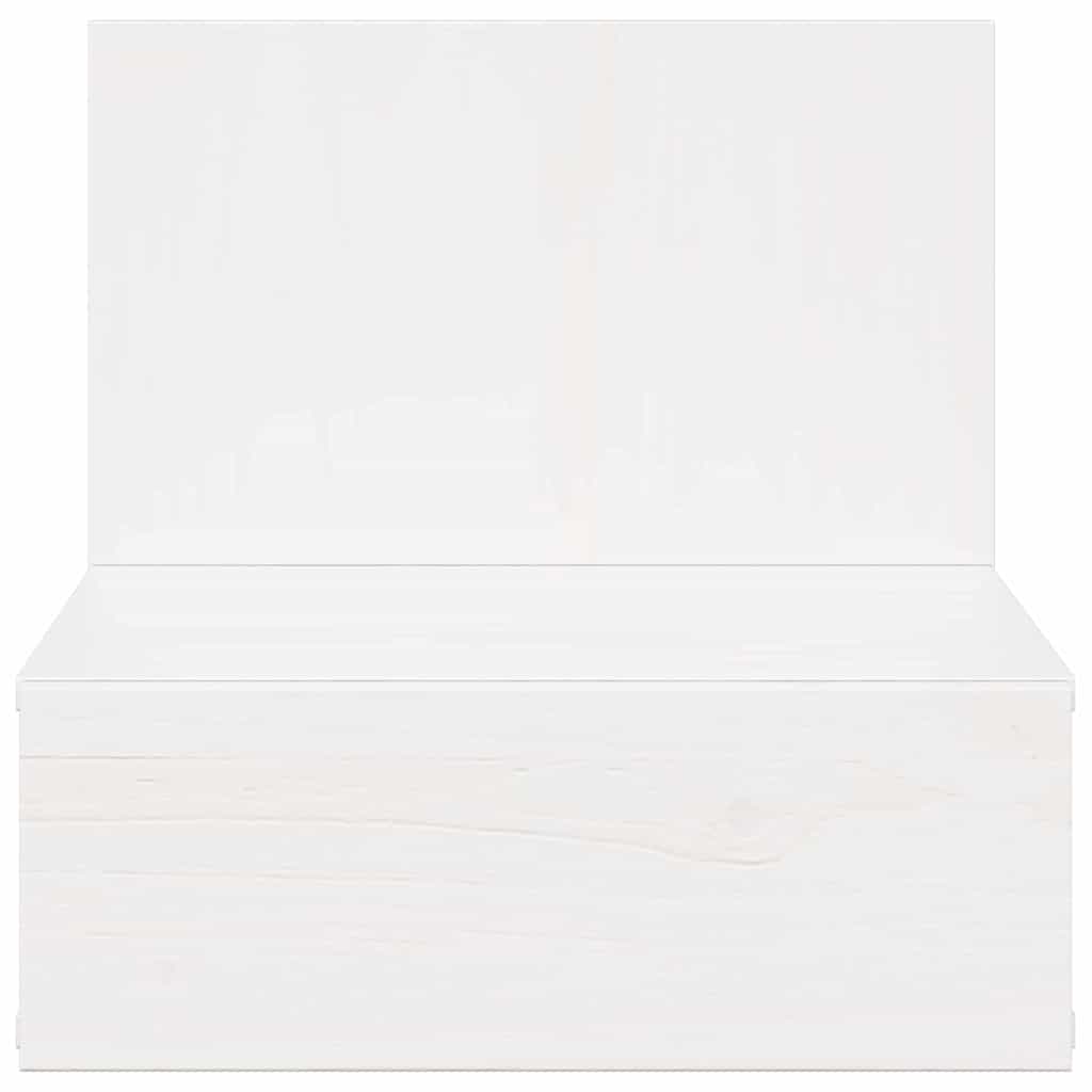 Sengebord 2 Pcs Hvid 42 X 32,5 X 40 Cm Massivt Fyrretræ - Billede 7