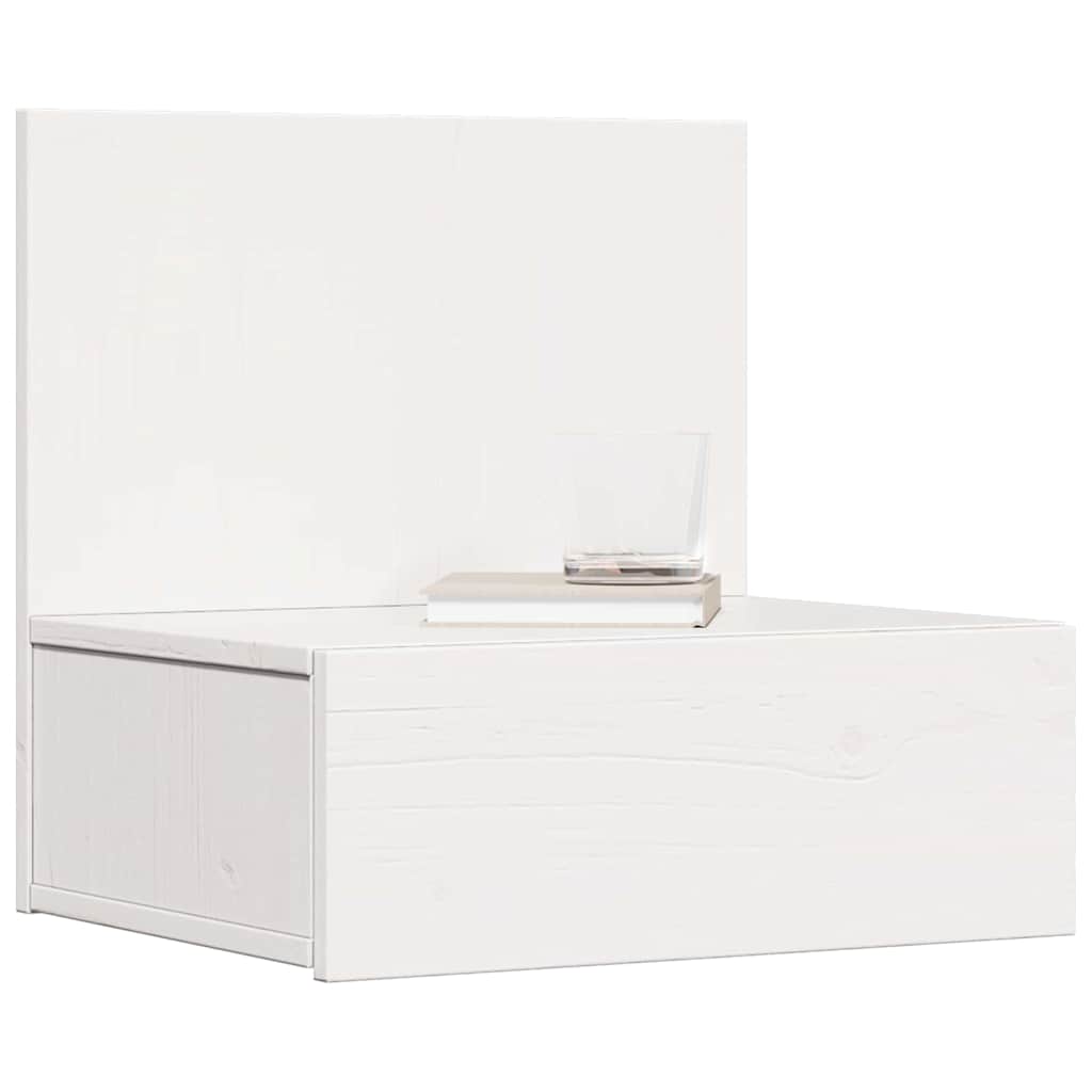 Sengebord 2 Pcs Hvid 42 X 32,5 X 40 Cm Massivt Fyrretræ - Billede 3