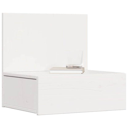 Sengebord 2 Pcs Hvid 42 X 32,5 X 40 Cm Massivt Fyrretræ - Billede 3