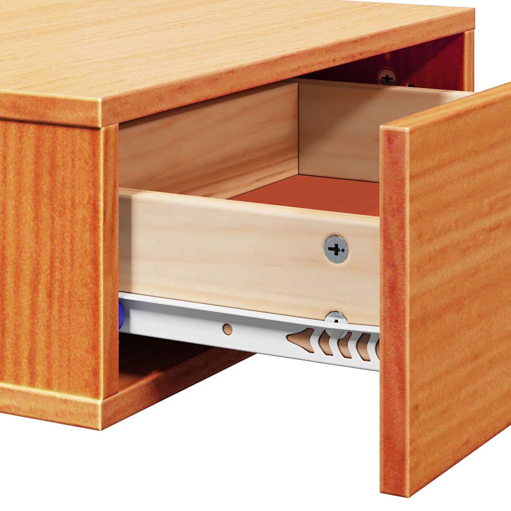 Sengebord 2 Pcs Gyldenbrun 42 X 32,5 X 40 Cm Massivt Fyrretræ - Billede 11