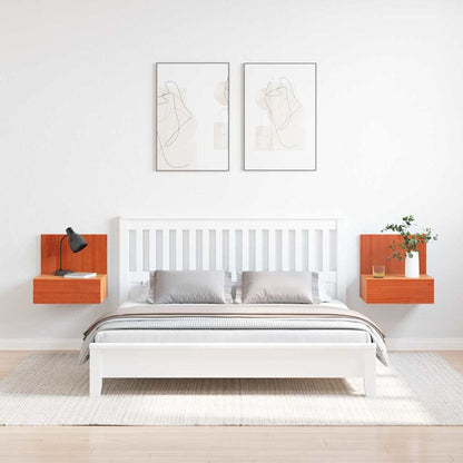 Sengebord 2 Pcs Gyldenbrun 42 X 32,5 X 40 Cm Massivt Fyrretræ - Billede 4
