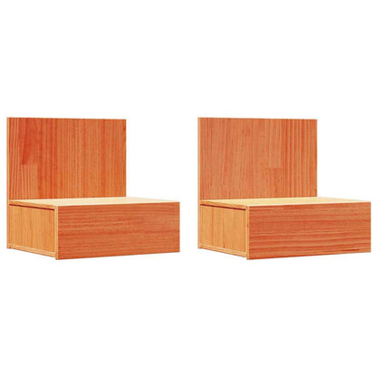 Sengebord 2 Pcs Gyldenbrun 42 X 32,5 X 40 Cm Massivt Fyrretræ - Billede 2