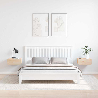Sengebord 2 Pcs Brun 39 X 34 X 16.5 Cm Massivt Fyrretræ - Billede 4