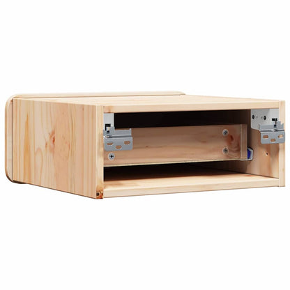 Sengebord 2 Pcs Brun 39 X 34 X 16.5 Cm Massivt Fyrretræ - Billede 9